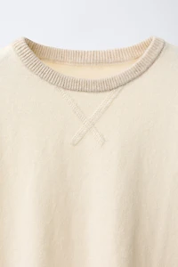 KNIT T-SHIRT WITH COTTON AND LINEN