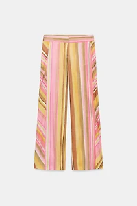 STRIPED WIDE LEG PANTS