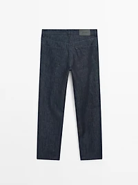 Lightweight tapered fit jeans