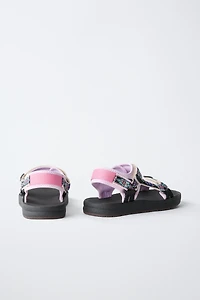 EMBROIDERED TECHNICAL SANDALS