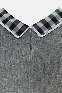 CONTRAST COLLAR DRESS