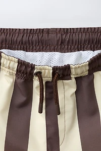 6-14 YEARS/ STRIPED SWIM SHORTS