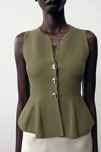 PEPLUM KNIT TOP