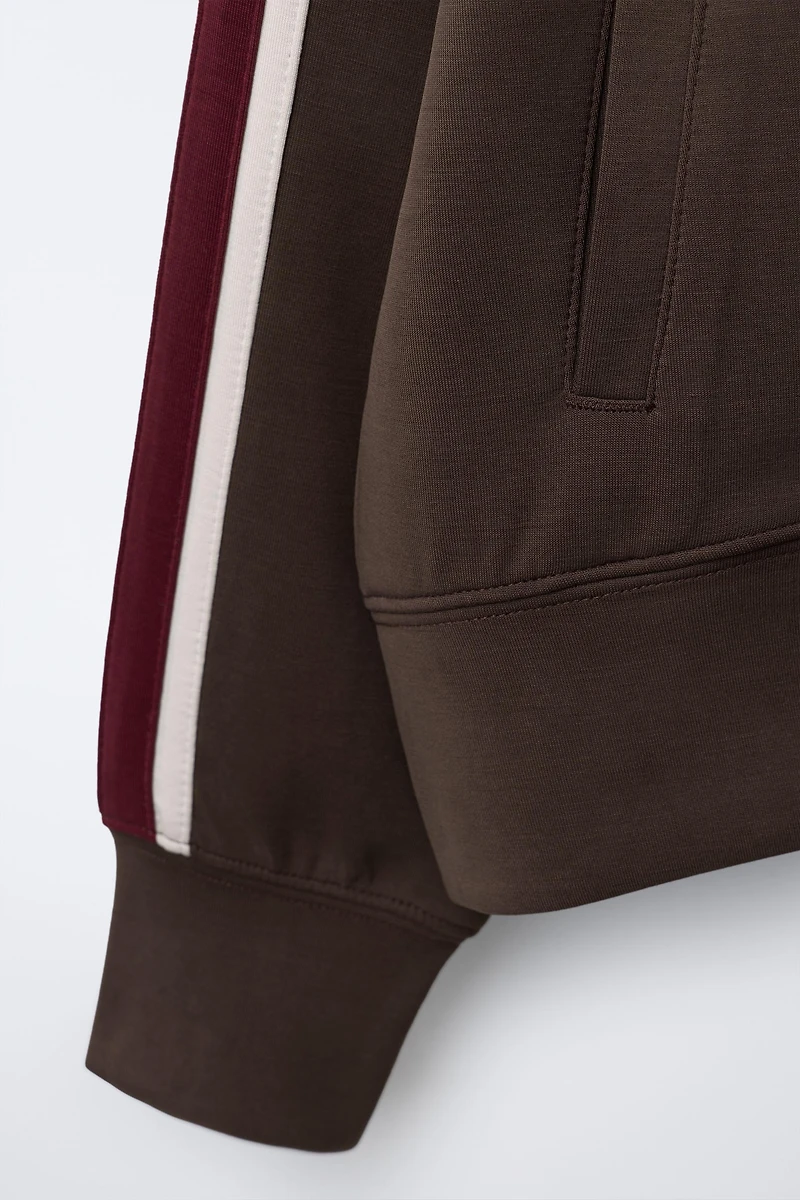 VESTE À BANDES EN MODAL