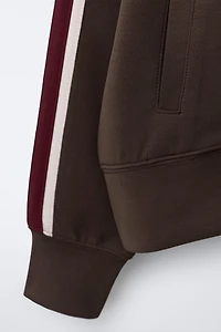 VESTE À BANDES EN MODAL