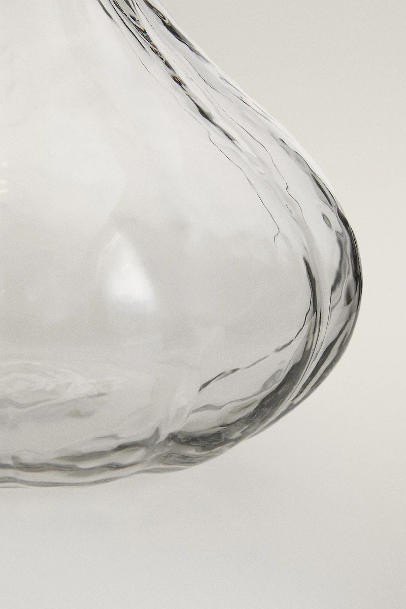 RAISED DESIGN GLASS DECANTER
