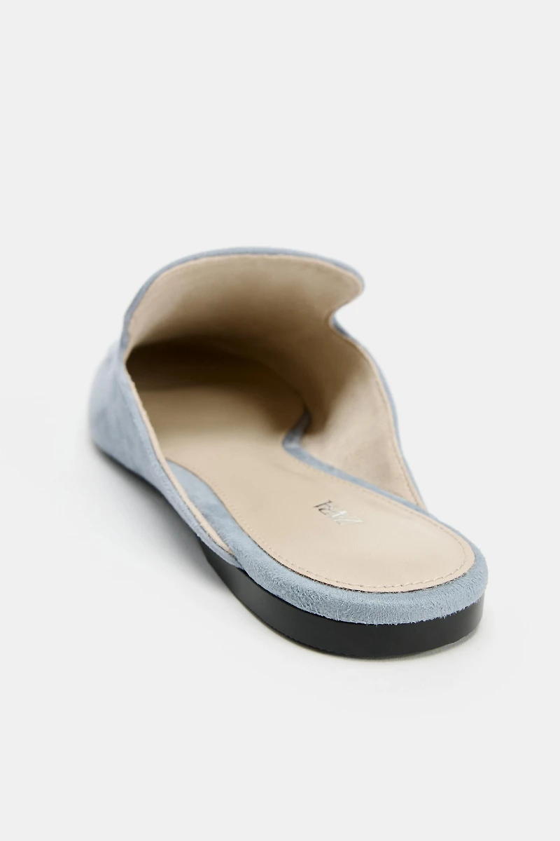 SUEDE MULE LOAFERS