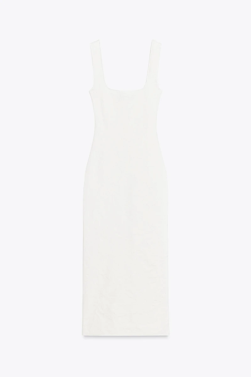 STRETCH SQUARE NECK DRESS