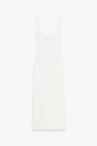 STRETCH SQUARE NECK DRESS