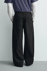 WIDE FIT PANTS WITH FIREMAN CLASP