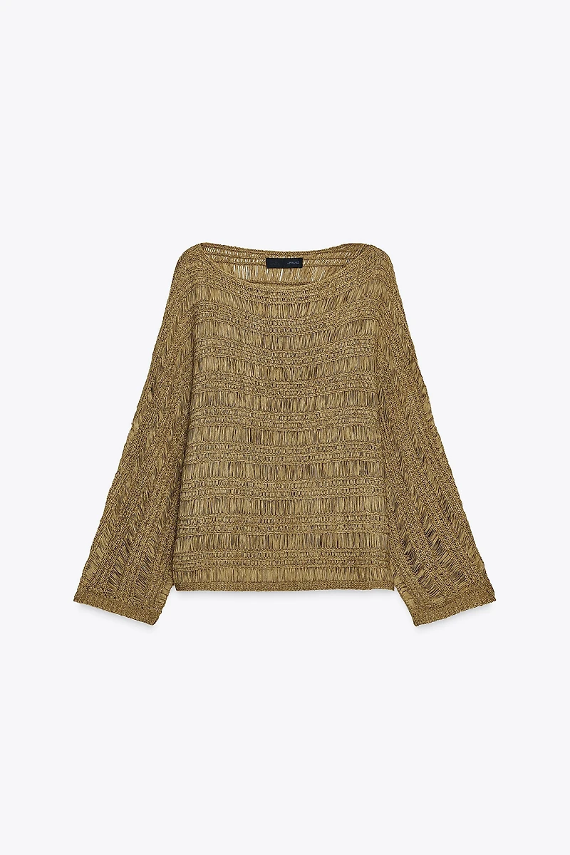 RIBBED KNIT SWEATER