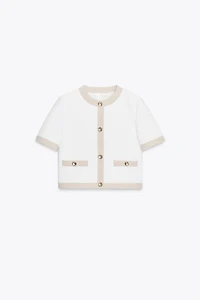 CONTRAST SHORT SLEEVE BLAZER