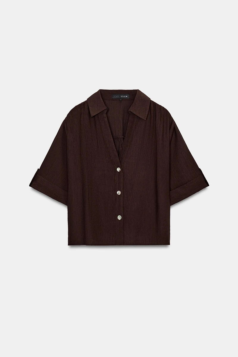 CHEMISE FLUIDE À MANCHES COURTES