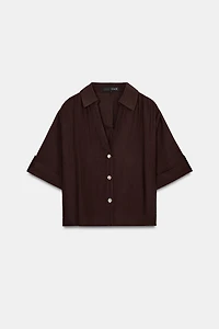 CHEMISE FLUIDE À MANCHES COURTES
