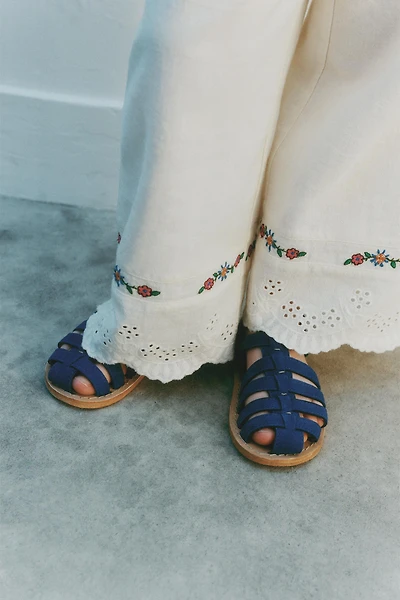 SANDALES STYLE PLAGE EN CUIR