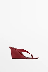 Leather wedge sandal - MADE SPAIN