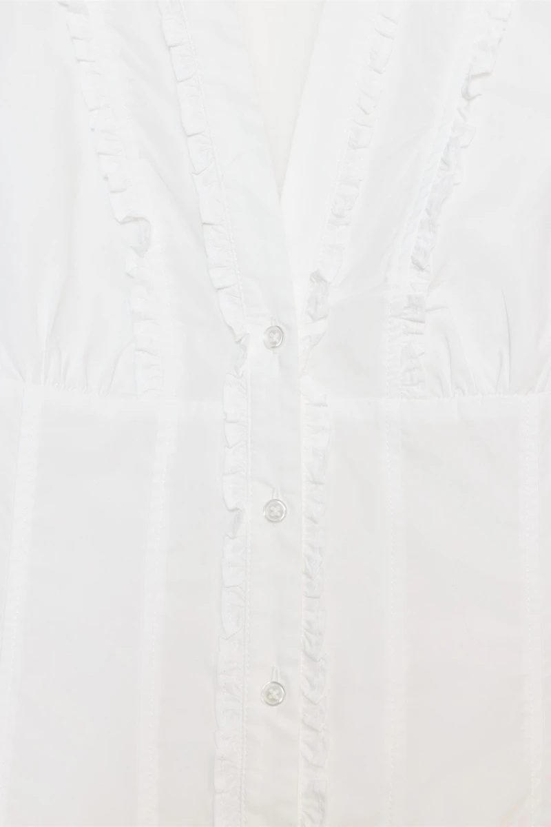 RUFFLED POPLIN SHIRT