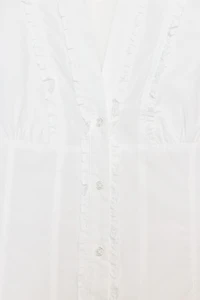 RUFFLED POPLIN SHIRT