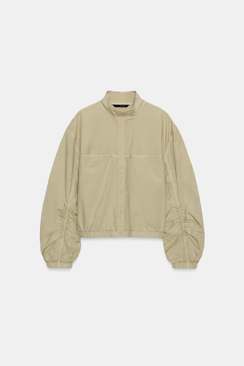 WASHED EFFECT POPLIN JACKET
