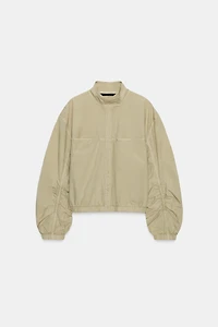 WASHED EFFECT POPLIN JACKET