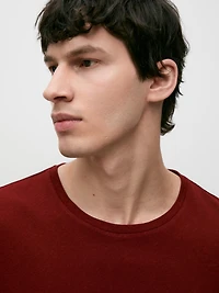 Short sleeve linen blend T-shirt
