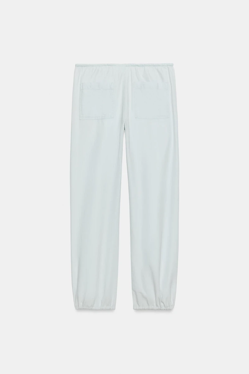 DRAWSTRING FLOWY PANTS