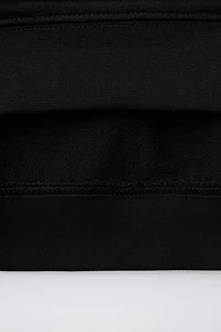 SHORT SLEEVE RAISED TEXT SWEATSHIRT
