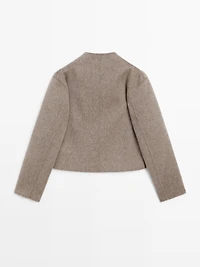 Manteau court finition brossée