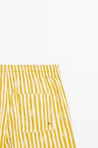 Striped printed swimming trunks