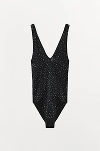 SEAMLESS SPARKLE LACE BODYSUIT