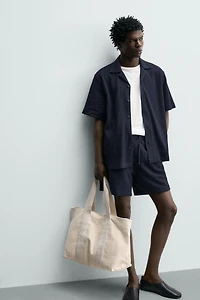 RELAXED FIT STRUCTURED SHORTS