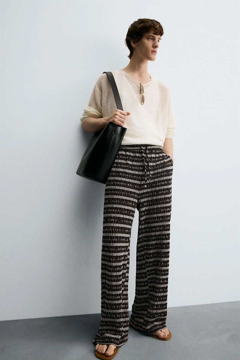 PANTALON JACQUARD AJOURÉ