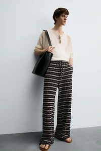 PANTALON JACQUARD AJOURÉ