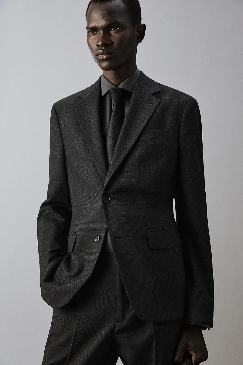 VESTE DE COSTUME STRUCTURÉE À CARREAUX