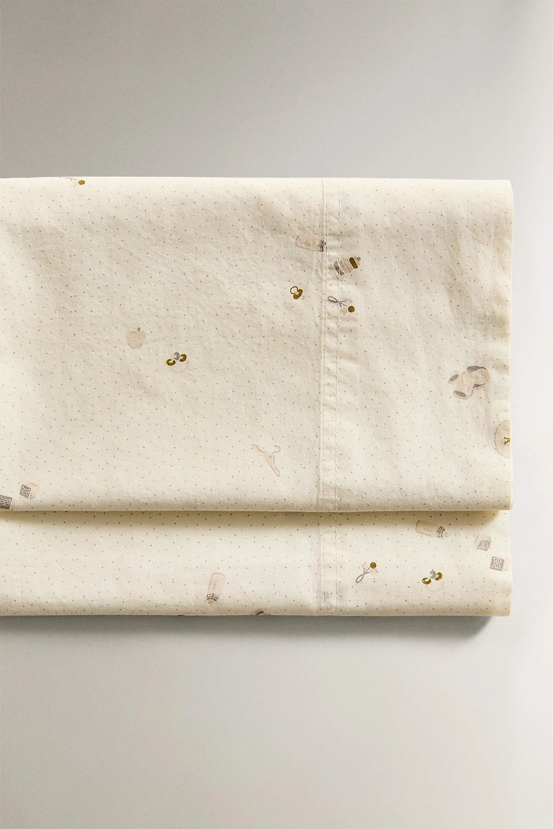 SET OF PRINTED MINI CRIB SHEETS