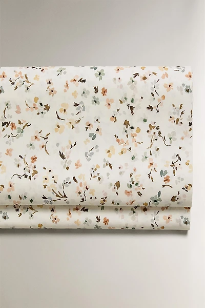 FLORAL PRINT FLAT SHEET