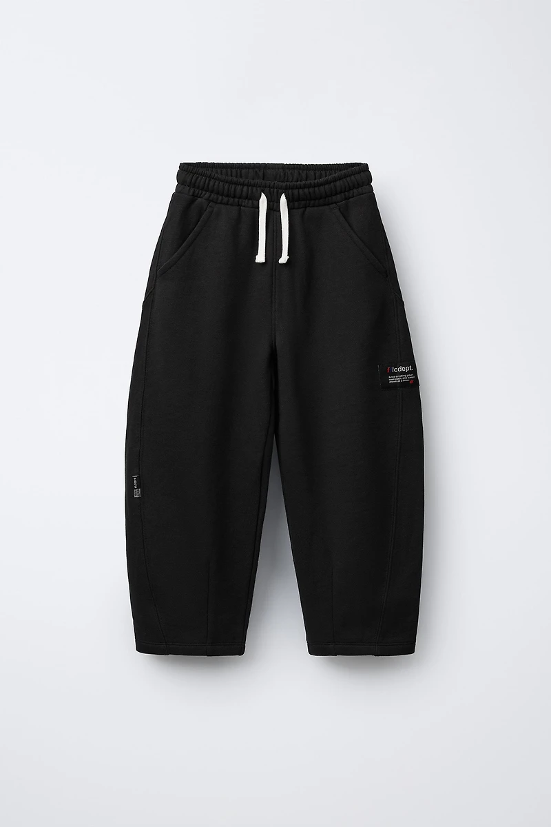 BARREL PLUSH PANTS WITH LABEL