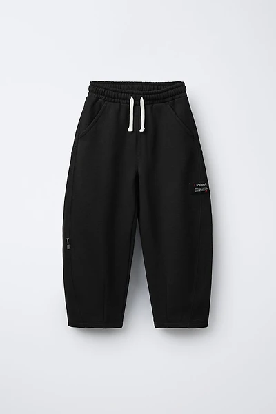 BARREL PLUSH PANTS WITH LABEL