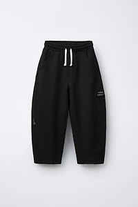 BARREL PLUSH PANTS WITH LABEL