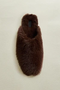 FAUX FUR MULE SLIPPERS