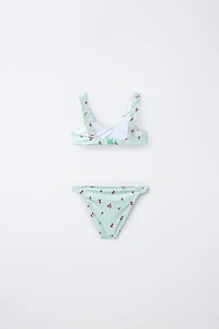 6-14 YRS / STRIPED STRAWBERRY BIKINI
