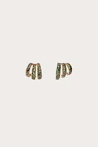 MARISA BERENSON X ZARA TRIPLE SHELL HOOP EARRINGS