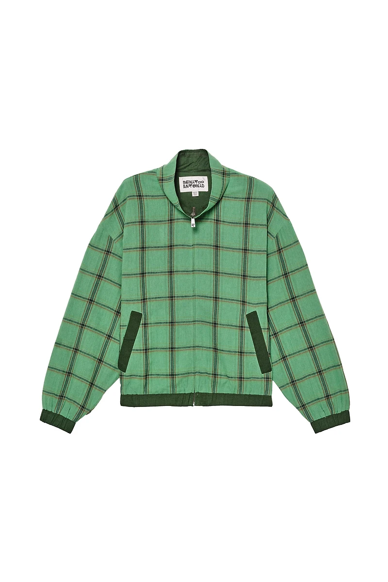 RELAXED FIT CHECKED JACKET