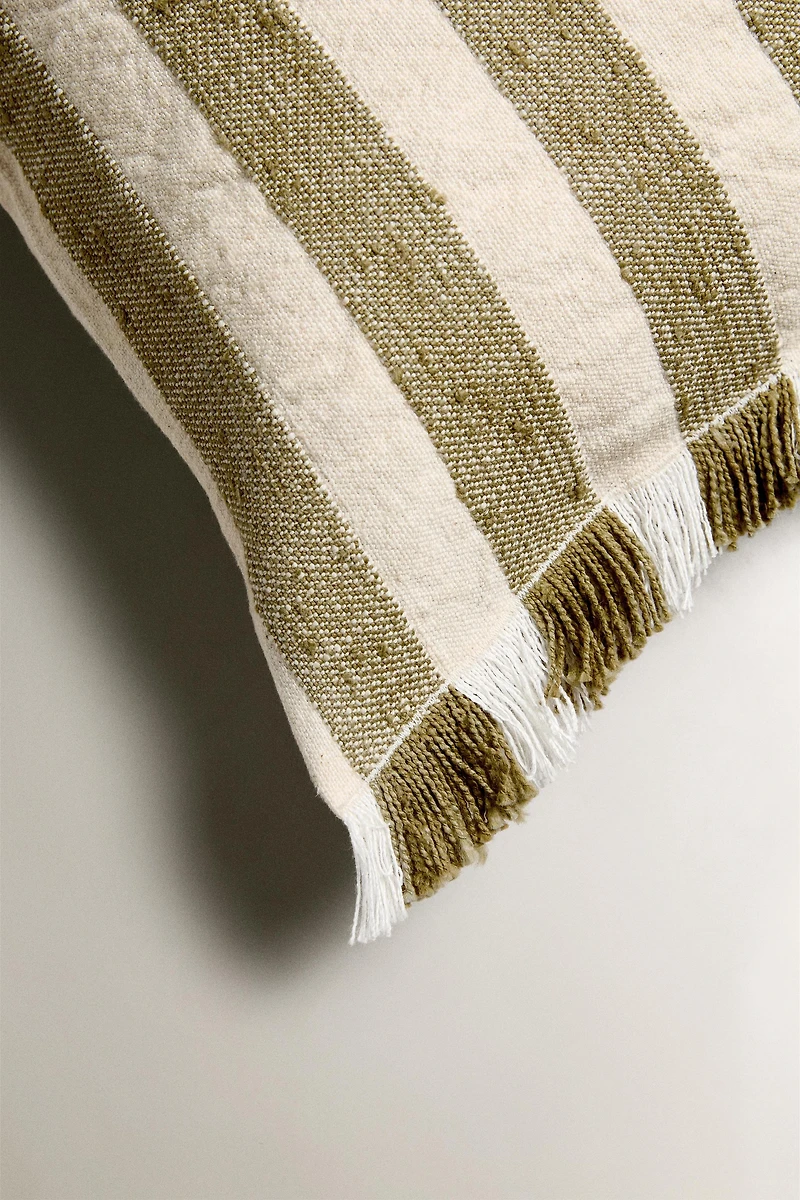 STRIPED THROW PILLOW COVER