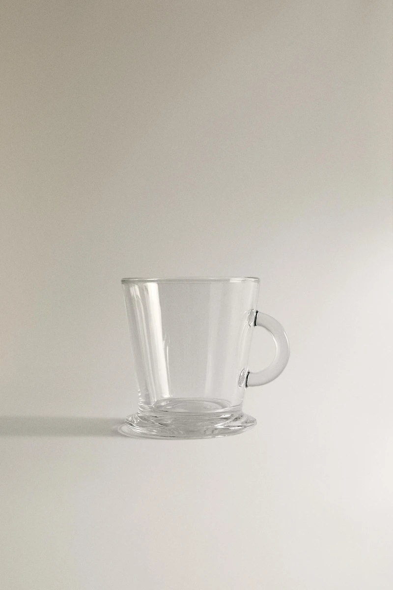 TRANSPARENT GLASS CAPPUCCINO CUP