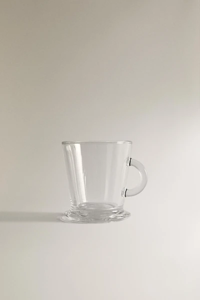 TRANSPARENT GLASS CAPPUCCINO CUP