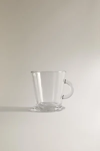 TRANSPARENT GLASS CAPPUCCINO CUP