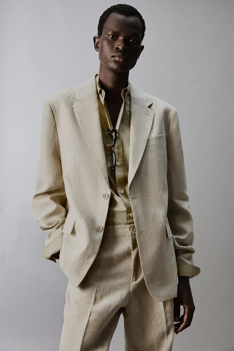 100% LINEN SUIT BLAZER