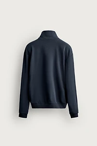 RELAXED FIT CONTRAST ZIP SWEATSHIRT