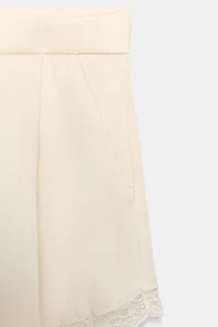 SATIN LACE SHORTS
